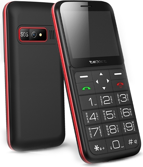 Мобильный телефон texet tm b226 black red