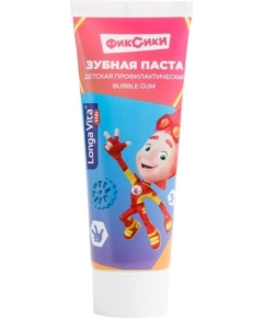 Детская профилактическая зубная паста Фиксики Bubble Gum, от 3-х лет, 78 г