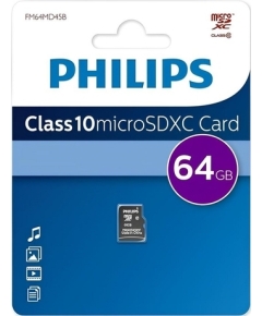 Карта памяти microSDHC 64 ГБ Philips (FM64MD45B/97)