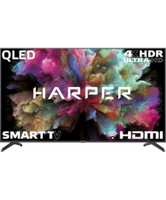 75" Телевизор Harper 75Q850TS черный 3840x2160, QLED, Ultra HD, 100 Гц, Frameless, WI-FI, SMART TV, Android TV