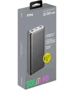 Внешний АКБ TFN 30000mAh Solid 30 PD, черый