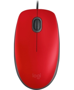 Мышь Проводная Logitech M110 SILENT Red