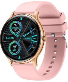 Умные часы Colmi i10 Gold Frame/Pink Silicone Strap