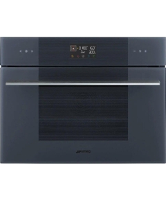 Духовой шкаф SMEG SO4102M1G Linea компактный высотой 45см, Стекло Neptune grey