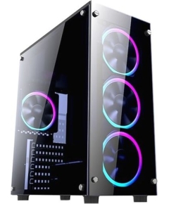 Корпус 1stPlayer Fire Dancing V2-A / ATX, tempered glass / 4x120mm LED fans inc. / V2-A-4R1