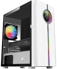 Корпус 1STPLAYER Infinite Space IS3 White (IS3-WH-1F2-W)/mATX, TG/1x120mm RGB fan inc.