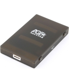 Внешний корпус для HDD/SSD AgeStar 3UBCP1-6G Sata пластик черный 2.5"