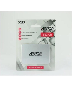 SSD 2.5" 512GB SATA3 Aspor (QLC, YS, R/W 550/480MB/s, TBW 200 Plastic case) OEM