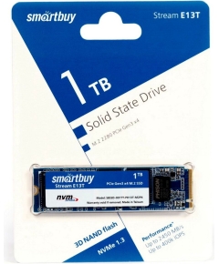 Внутренний SSD Smart Buy 1TB Stream E13T, PCIe Gen3 x4, R/W - 1850/2450 MB/s, (M.2), 2280, Phison PS5013-E13T