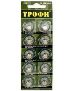 Элемент марганцево-щелочный Трофи G 9 Button Cell (10-BL) (200/1600) (17368)