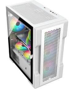 Корпус 1STPLAYER Trilobite T3 T3-WH-4F1-W White mATX TG 4x 120mm LED fans inc