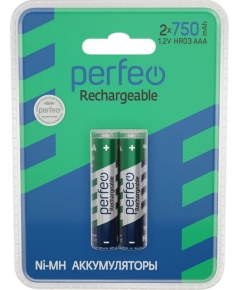 Аккумулятор Perfeo AAA750mAh/2BL Пластик