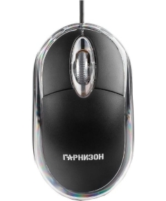 Мышь Гарнизон GM-100, Black, USB, 1000 dpi, 2кн.+колесо-кнопка