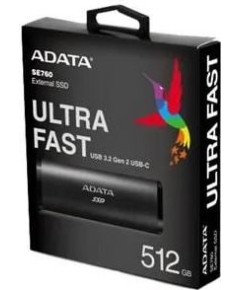 SSD 512GB A-DATA SE760 ASE760-512GU32G2-CTI External титановый серый