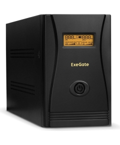 ИБП ExeGate SpecialPro Smart LLB-1200.LCD.AVR.EURO.RJ (EP285495RUS) 1200VA/750W, LCD, AVR, 4 евророзетки, RJ45/11, Black