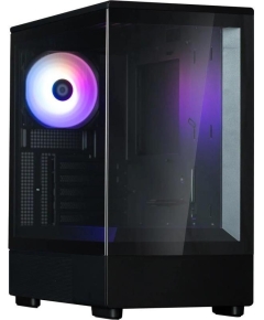 Корпус ZALMAN P10, mATX, Black, Window, 2x3.5", 3x2.5", 1xUSB Type-C, 1xUSB3.0, Rear 1x120mm ARGB