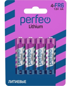 Батарейка литиеваяPerfeo FR6/4BL Lithium