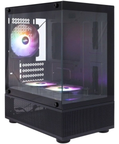 Корпус 1STPLAYER Miku Mi2-A Black (Mi2-A-BK-2F1R-1F1)/ mATX / 3x120mm LED fans