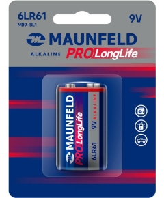 Батарейки Maunfeld Pro Long Life Alkaline 9V(6LR61) MB9-BL1 блистер 1шт