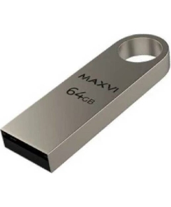 Флеш-накопитель Maxvi 64GB MK metallic silver