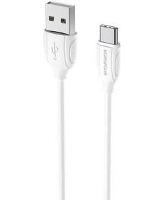 Кабель Borofone BX19 USB 2.4A для Type-C TPE 1м (White)