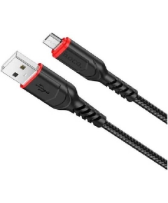 Кабель Hoco X59 USB 2.4A для micro USB нейлон 1м (Black)