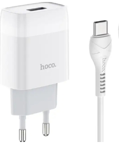 СЗУ HOCO C72A Glorious single port charger set Lightning (белый)