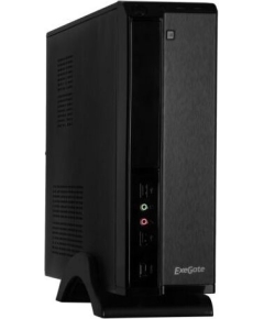 Корпус ExeGate MI-207 Black (EX268692RUS) miniITX/mATX, без БП, 2xUSB, Audio