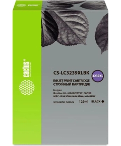 Картридж Cactus CS-LC3239XLBK черный струйный (129мл) для Brother HL-J6000DW/J6100DW