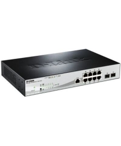 D-Link DGS-1210-10P/ME/A1A Управляемый коммутатор 2 уровня с 8 портами 10/100/1000Base-T с поддержкой PoE и 2 портами 1000Base-X SFP