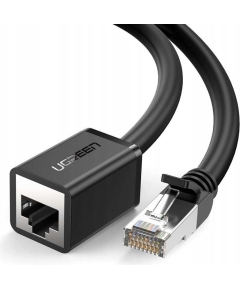 Кабель UGREEN NW112 11278 Cat 6 F/UTP Ethernet RJ45 Extension Male/Female Patch Cords 0.5m Black