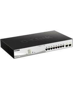 Коммутатор D-Link PROJ Smart (DGS-1210-10MP/F3A) 8х1000Base-T PoE, 2х1000Base-X SFP