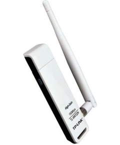 TP-LINK TL-WN722N, Wi-Fi USB Адаптер, 150Mbps High Gain (высокого усиления), with Cradle, Atheros, 1T1R, 2.4GHz, 802.11n/g/b, 1 detachable antenna