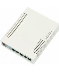 MikroTik RB260GS Коммутатор RouterBOARD 260GS 5-port Gigabit smart switch with SFP cage, SwOS, plastic case, PSU