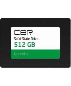 SSD CBR SSD-512GB-2.5-LT22, серия Lite, 512 GB, 2.5", SATA III 6 Gbit/s, SM2259XT, 3D TLC NAND, R/W speed up to 550/520 M