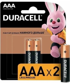 Батарейки Duracell LR03/286 AAA (1BL-2шт)