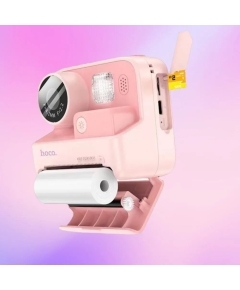 Детская камера HOCO DV200 Dual lens children printing camera pink