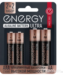 Батарейка алкалиновая Energy Ultra LR6+LR03/4B (АА+ААА) 104981-SK