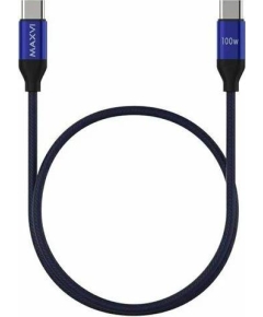 Кабель Maxvi MCw-100TT blue USB-C USB-C, 5A, 100W