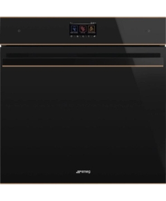 Духовой шкаф SMEG SOP6604TPNR многофункциональный с пиролизом, 60см, 10 функций, чёрное стекло Eclipse, медный профиль