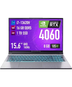 Ноутбук Machenike L15 Star 2K L (JJ00GA00FRU) 16" i7-13620H 10 ядер 16 Гб DDR5 1 Тб SSD M.2 Geforce RTX 4060 8 Гб No OS RusEng Серебро 2.3 кг