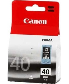 Картридж струйный Canon PG-40BK 0615B001 черный (400стр) для Canon FAX-JX200, FAX-JX500; PIXMA IP1200, IP1700, IP2200, IP6210, MP140, MP150, MP160, M