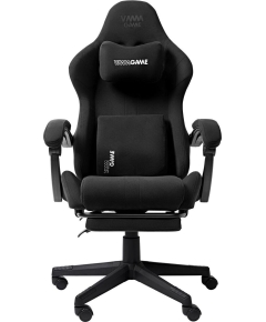 Игровое кресло с подставкой для ног VMMGAME Throne New Era Velour Black микровелюр (OT-B31-VRBK-NE)