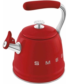 Чайник для плиты SMEG CKLW2001RD со свистком, 2,3л, красный