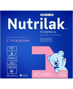 Детская смесь молочная сухая Nutrilak Premium 1 с рождения 1.050 кг (4600490621271)