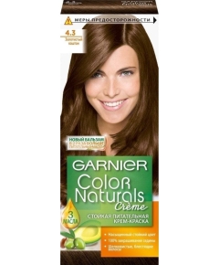 Стойкая питательная крем-краска для волос Garnier Color Naturals оттенок 4.3 Золотистый каштан (3600540178220)