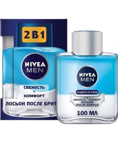 Лосьон после бритья 2 в 1 Nivea Свежесть и Комфорт Защита и Уход 100 мл (4005900361479)