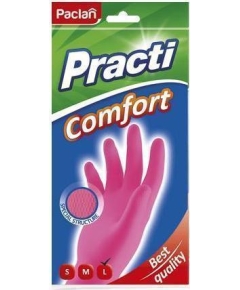 PACLAN Резиновые перчаток Comfort  (L) розовые