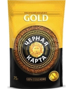 Кофе растворимый Черная Карта Gold 75 г (4620007590692)