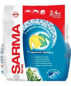 Порошок стиральный универсальный Sarma Active Ландыш 2400г(4600697010328)